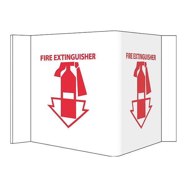 Nmc Fire Extinguisher Sign, 8 in Height, 14-1/2 in Width, Pvc VS11W