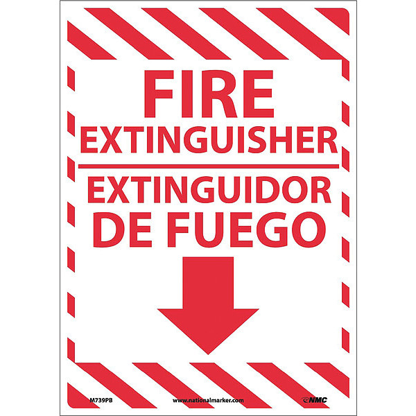 Nmc Fire Extinguisher Sign - Bilingual M739PB