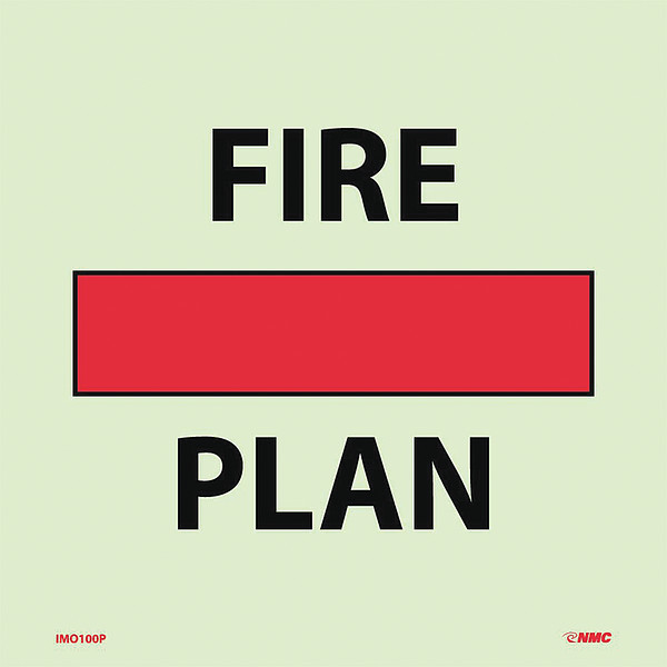 Nmc Fire Plan Sign IMO100P