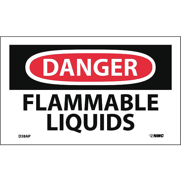 Nmc Flammable Liquids Label, Pk5 D38AP