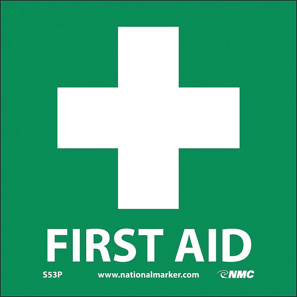 Nmc First Aid Sign, S53P S53P
