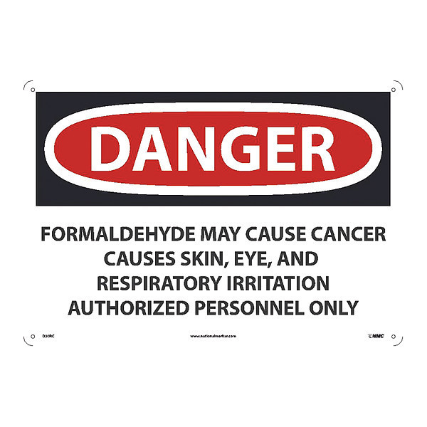 Nmc Formaldehyde May Cause Cancer, D30RC D30RC