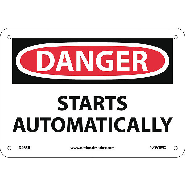 Nmc Danger Starts Automatically Sign D465R