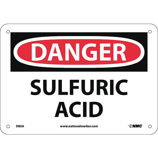 Nmc Danger Sulfuric Acid Sign, D85A D85A