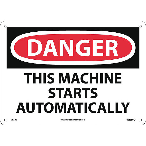 Nmc Danger This Machine Starts Automatically Sign D87AB