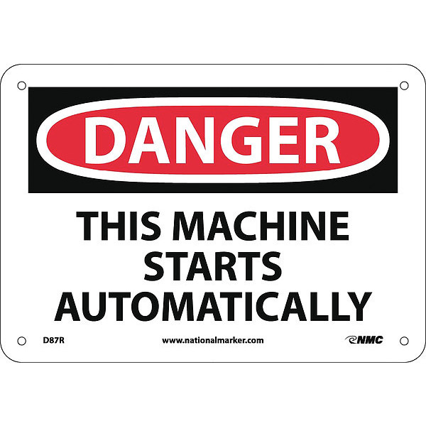 Nmc Danger This Machine Starts Automatically Sign D87R