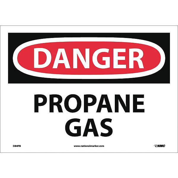 Nmc Danger Propane Gas Sign, D84PB D84PB