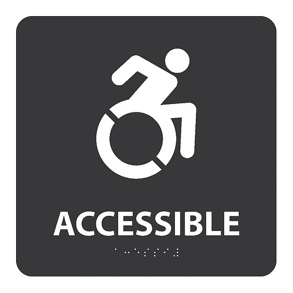 Nmc Handicapped Entrance New York Braille Sign, ADA181WBK ADA181WBK