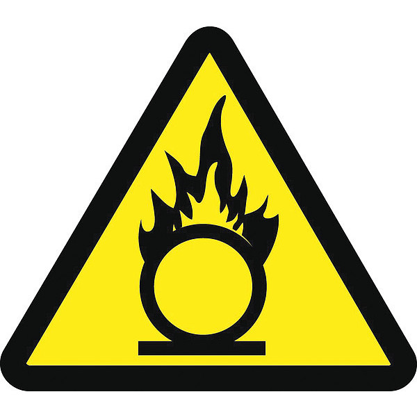 Nmc Graphic Oxidizing Materials Hazard Iso Label, Pk10 ISO267AP