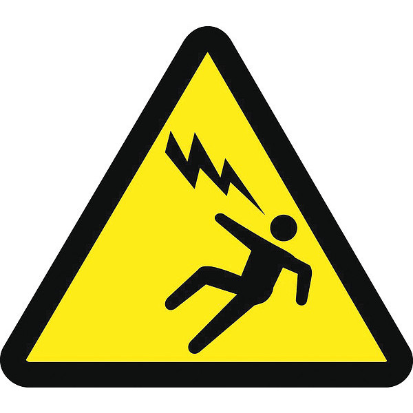 Nmc Graphic Voltage Discharge Hazard Iso Label, Pk10 ISO260AP