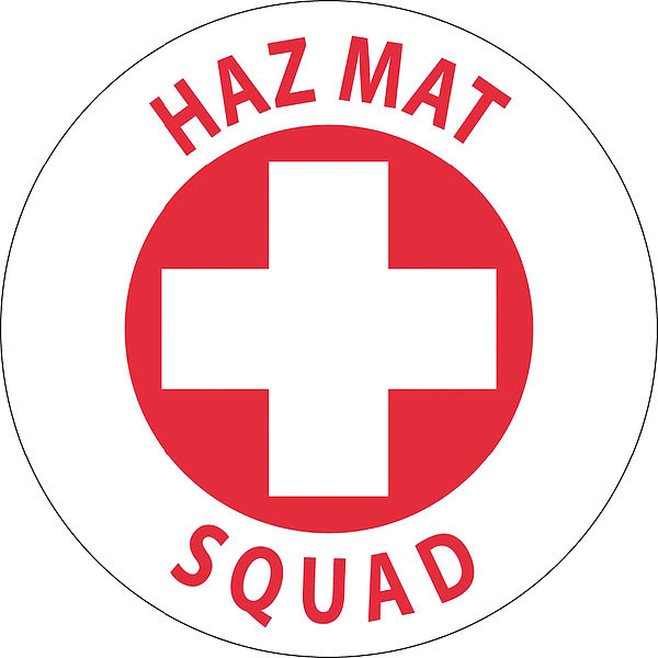 Nmc Hazmat Squad Hard Hat Emblem, Pk25 HH44