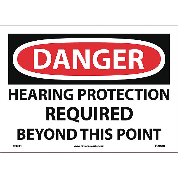 Nmc Hearing Protection Required Beyond This Point D685PB
