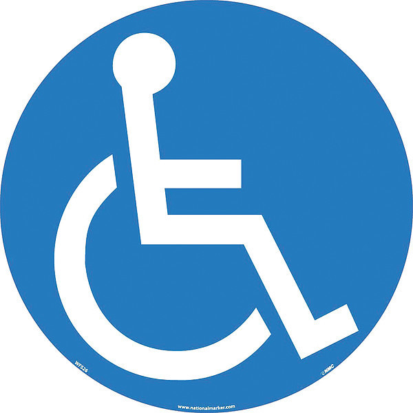 Nmc Handicapped Symbol Walk On Floor Sign WFS26