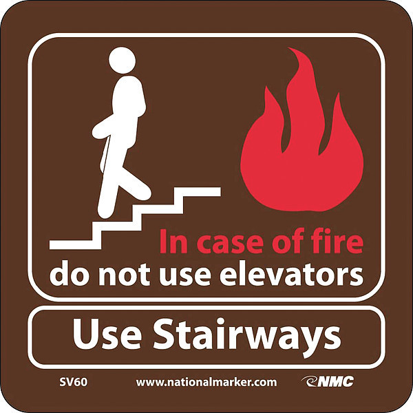 Nmc In Case Of Fire Do Not Use Elevators Sign SV60