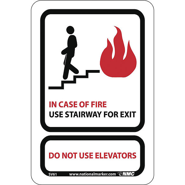 Nmc In Case Of Fire Use Stairway For Exit Sign SV61