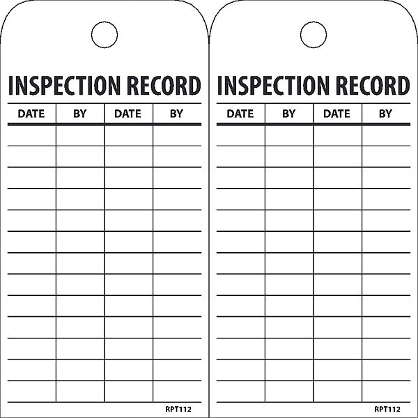 Nmc Inspection Record Tag TAR708