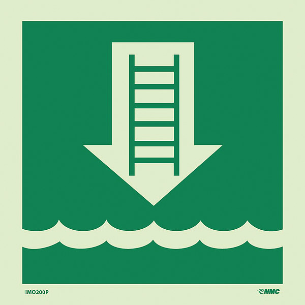 Nmc International Marine Organization Embarkation Ladder Sign, IMO200P IMO200P