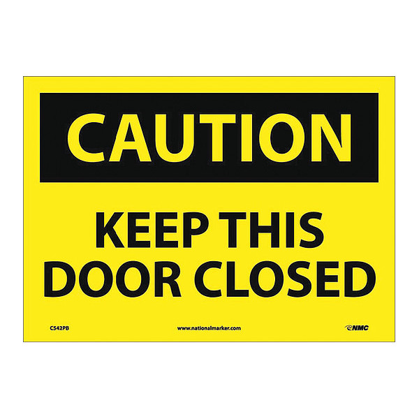 Nmc Keep This Door Closed Sign, C542PB C542PB