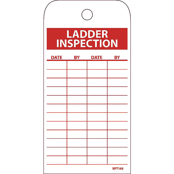 Nmc Ladder Inspection Tag, Pk25 RPT168