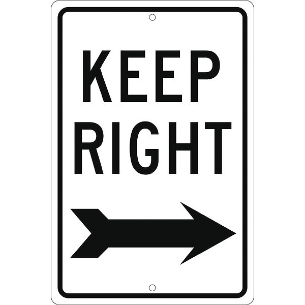 Nmc Keep Right Sign, TM27K TM27K