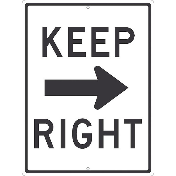 Nmc Keep Right With Arrow Sign, TM530J TM530J