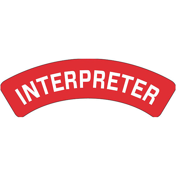 Nmc Interpreter Hard Hat Label, Pk25 HH164