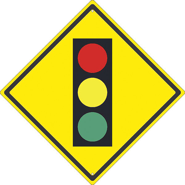 Nmc Intersection Warning Graphic Sign, TM612K TM612K