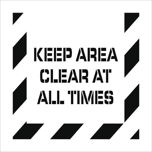 Nmc Keep Area Clear At All Times Plant Marking Stencil PMS232