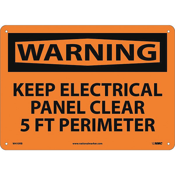 Nmc Keep Electrical Panel Clear 5Ft Sign, W410RB W410RB