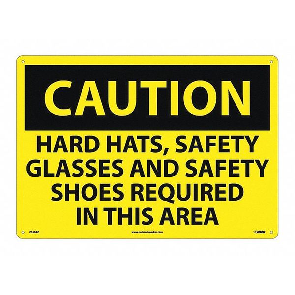 Nmc Sign, Large Format Caution Ppe Required, C160AC C160AC
