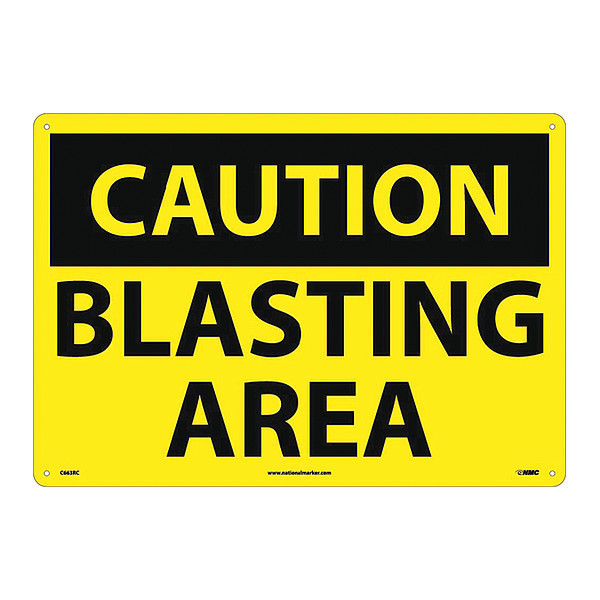 Nmc Large Format Caution Blasting Area Sign C663RC
