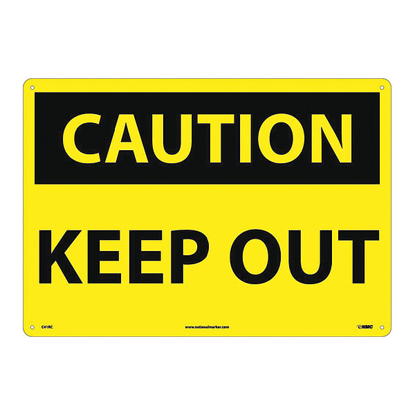 Nmc Large Format Caution Keep Out Sign, C41RC C41RC