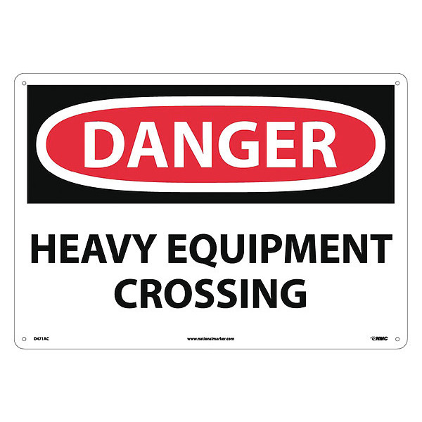 Nmc Sign, Lg Frm Danger Heavy Equipment Cros, D471AC D471AC