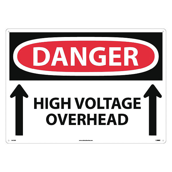 Nmc Large Format Danger High Voltage Overhead Sign D472RD