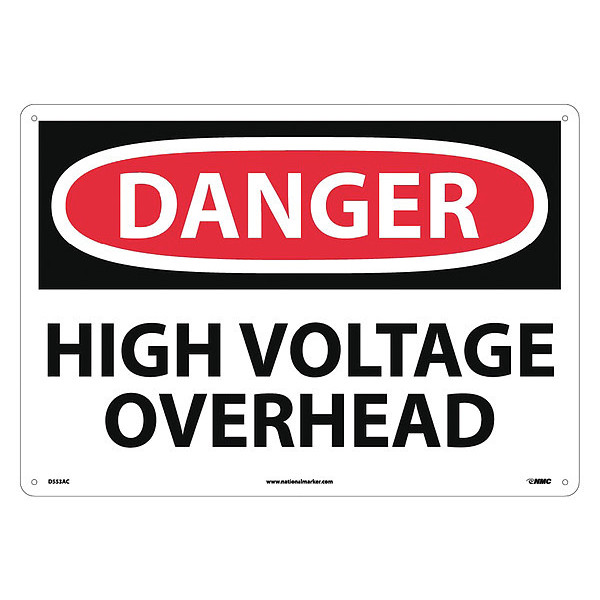 Nmc Large Format Danger High Voltage Overhead Sign D553AC