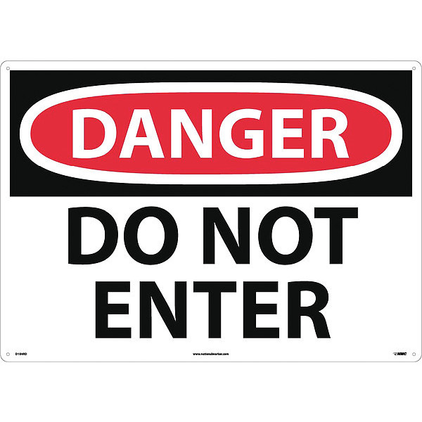 Nmc Large Format Danger Do Not Enter Sign, D104RD D104RD