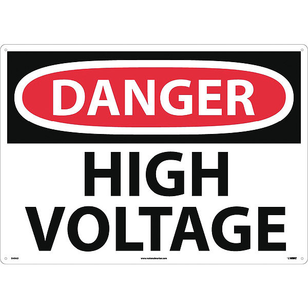 Nmc Large Format Danger High Voltage Sign D49AD