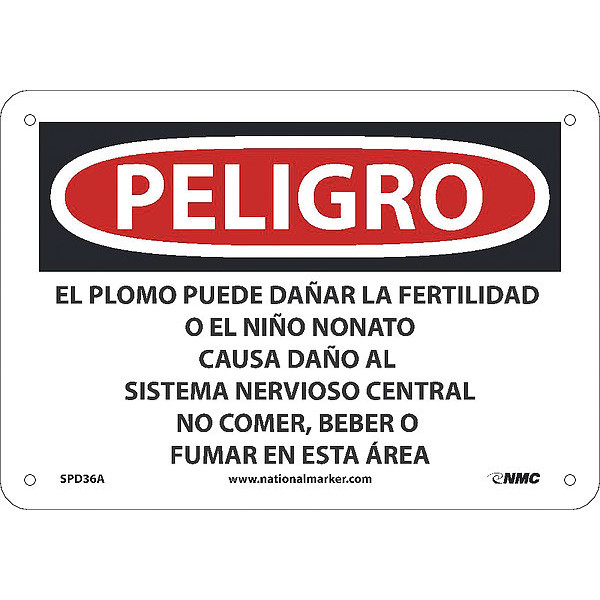 Nmc Lead May Damage Fertility Sign - Spanish, SPD36A SPD36A