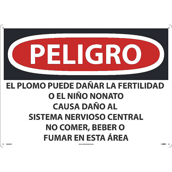 Nmc Lead May Damage Fertility Sign - Spanish, SPD36AD SPD36AD