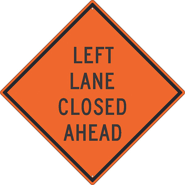 Nmc Left Lane Closed Ahead Sign, TM179K TM179K