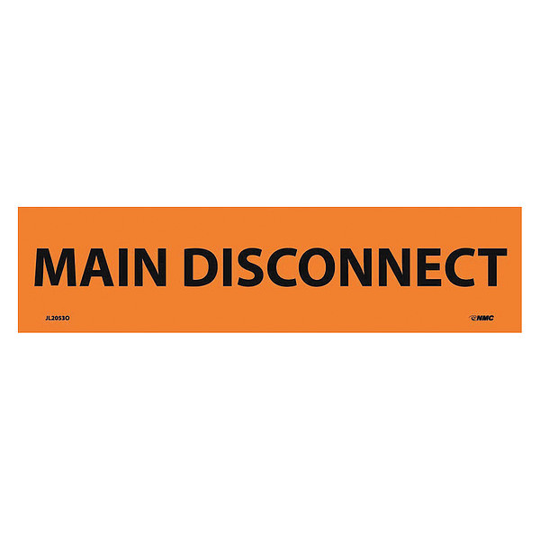 Nmc Main Disconnect Electrical Marker, Pk25, JL2053O JL2053O