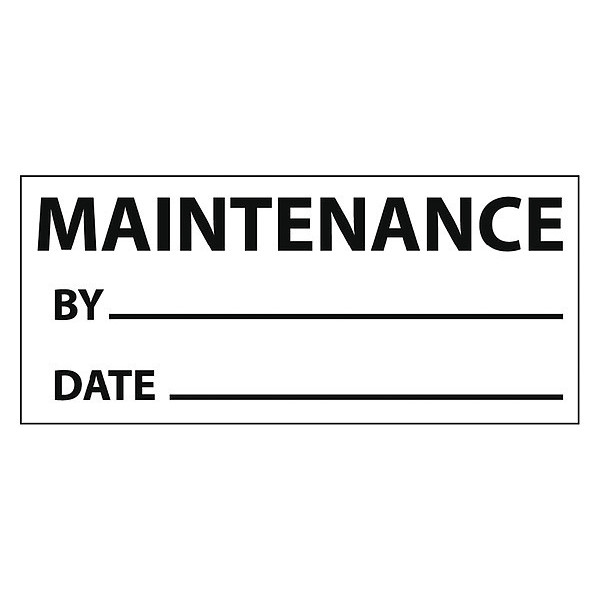 Nmc Maintenance By And Date Label, Pk3 INL9