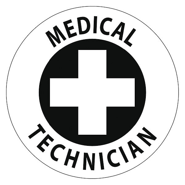 Nmc Medical Technician Hard Hat Emblem, Pk25 HH49