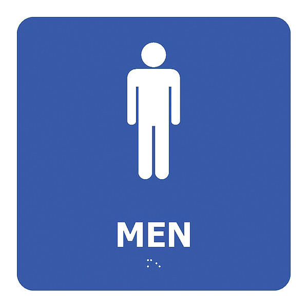 Nmc Men Braille Sign, ADA1WBL ADA1WBL