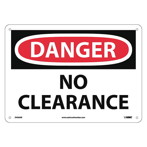 Nmc No Clearance Sign, D456AB D456AB