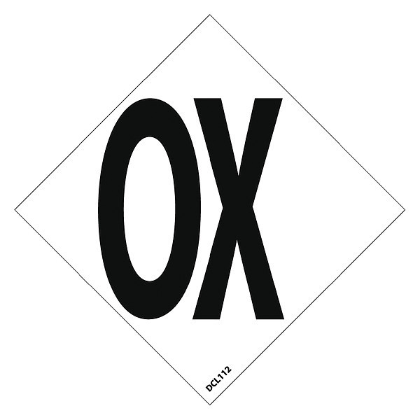 Nmc Nfpa Label Symbol 2", Pk5, Legend: Oxy DCL112