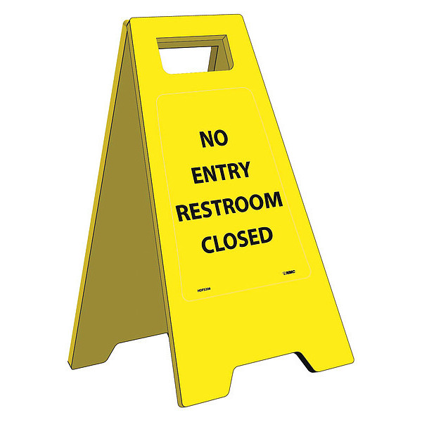 Nmc No Entry Restrooms Closed Heavy Duty Floor Stand HDFS206