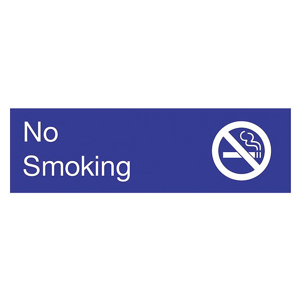 Nmc No Smoking Engraved Sign, EN15BL EN15BL