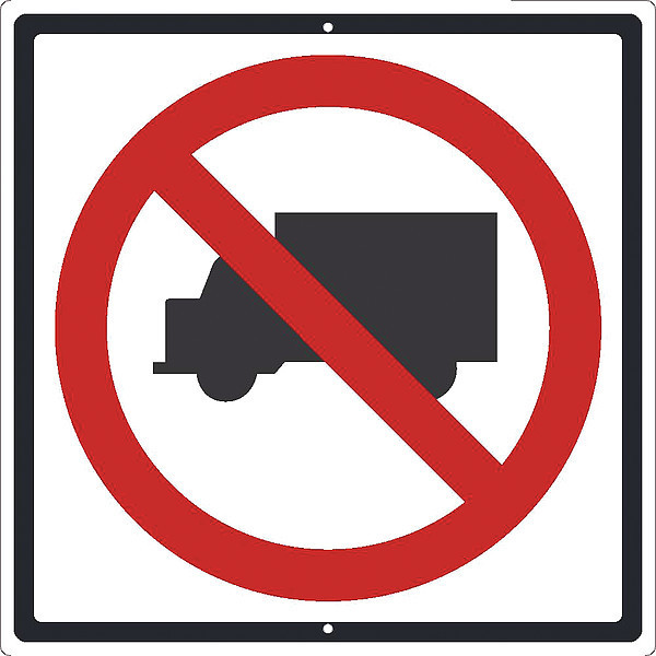 Nmc No Trucks Graphic Sign, TM537K TM537K