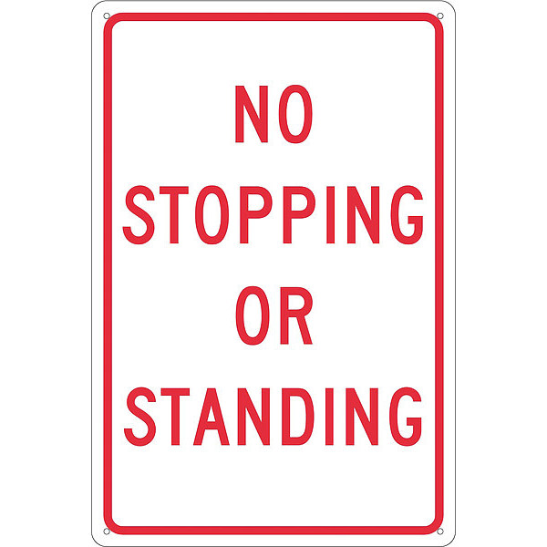 Nmc No Stopping Or Standing Sign, TM67G TM67G